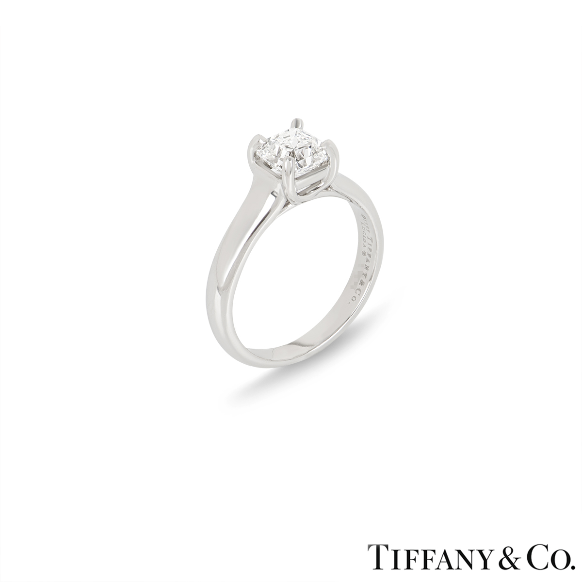 Tiffany & Co.Platinum Lucida Cut Diamond Ring 1.14ct F/VVS1